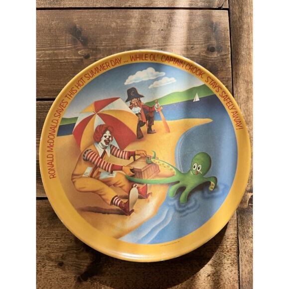 1977 McDonald's Plastic Plate Set Of 6 Made in USA by Lexington Nostalgia - Picture 1 of 7